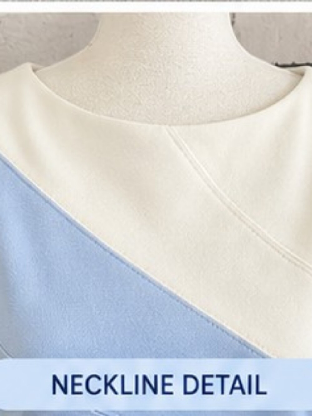 WHBM: Colorblock Blue Black & White Dress - Picture 5 of 10